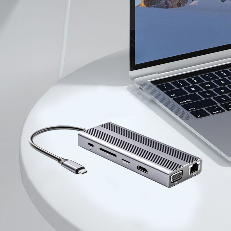 USB C Hub 12 in 1 TYPE-C Adapter with 4K HDMI-Compatible USB - 图2