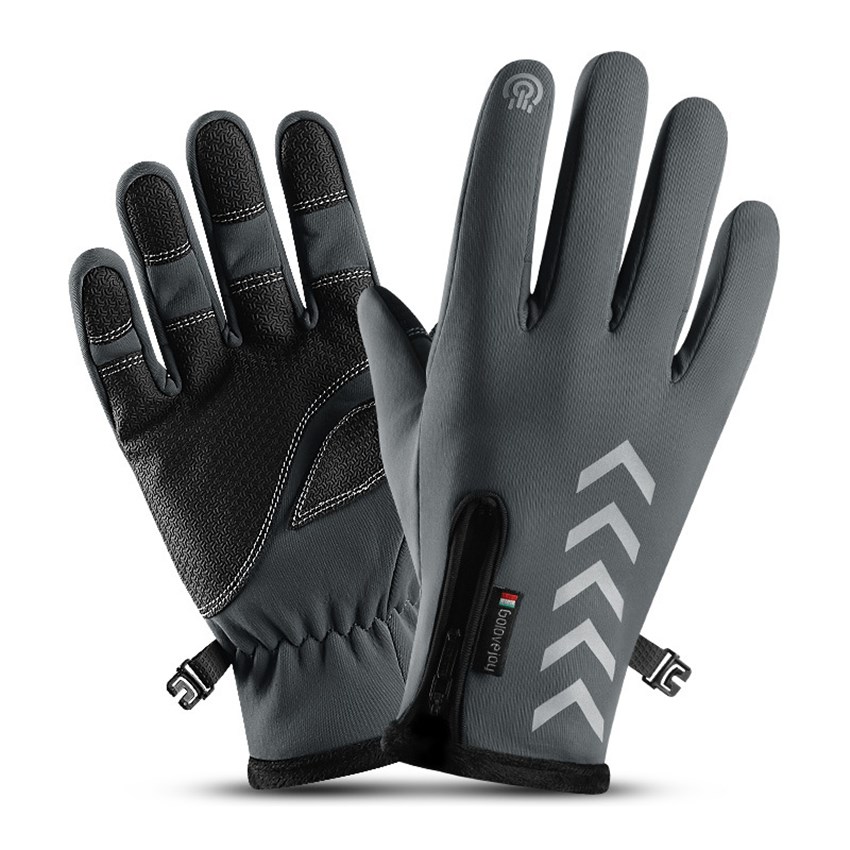 Winter Men Gloves Night Reflective Strip Touch Screen - 图1