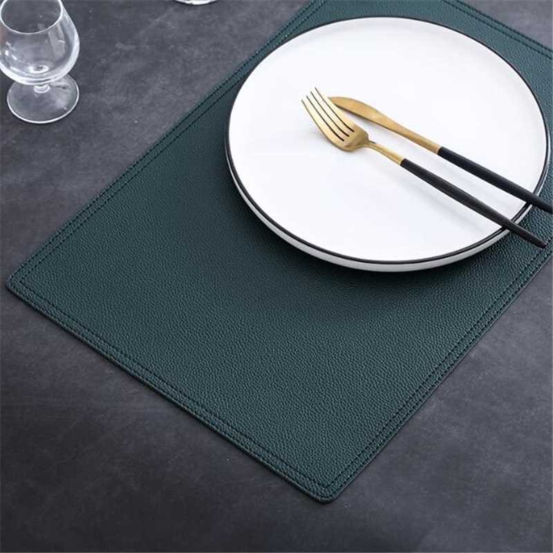 Faux Leather Placemats / Coasters Dining Table Place Setting - 图1