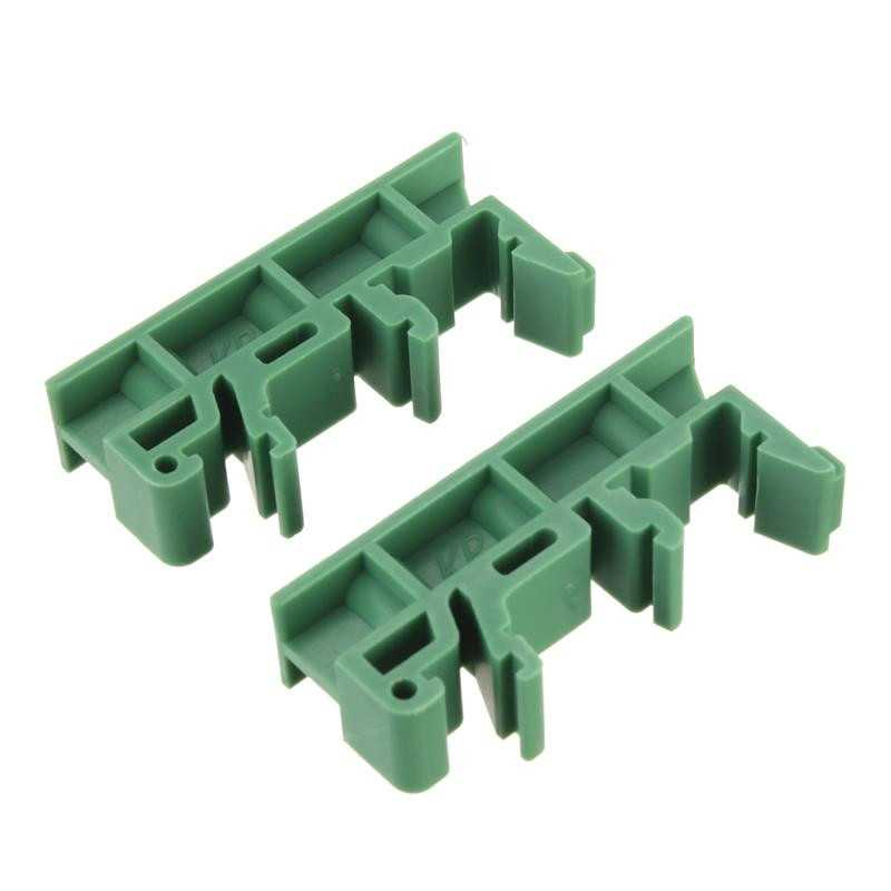 1 Pair DRG-01 PCB Mounting Brackets Screws Green For 35mm DI-图1