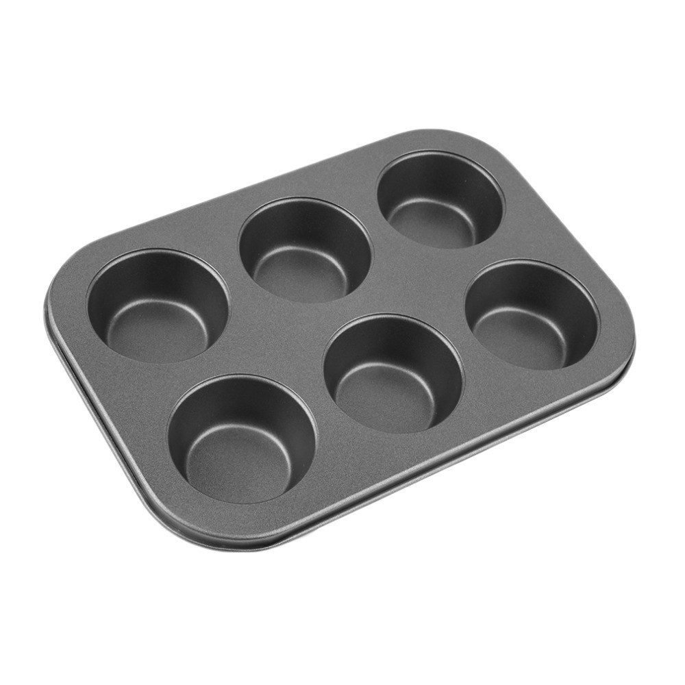 6 Cups/12 Cups  Non-stick Cupcake Baking Tray Cup Cake Mold - 图0