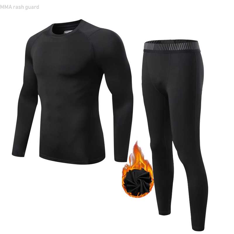 Men Boys Thermal Underwear Warm First Layer Sports Compressi-图1