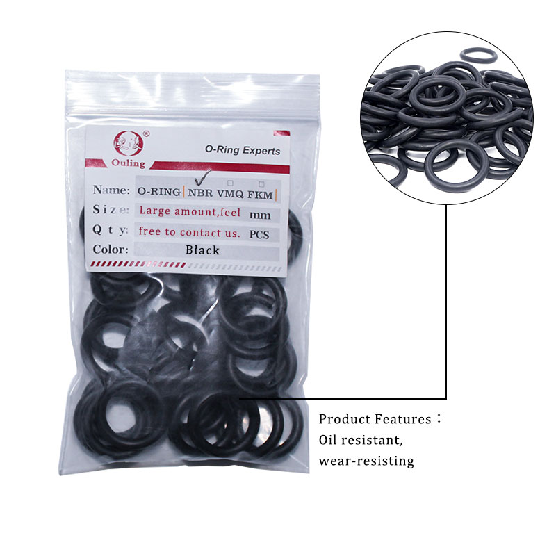 50PC/lot Rubber Ring NBR Sealing O Ring 2.5mm Thickness OD7/ - 图0