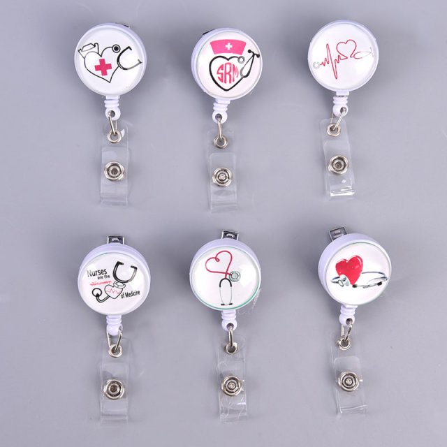 1Pcs Retractable Doctor Nurse Badge Reel Fashion Cartoon Cut - 图1