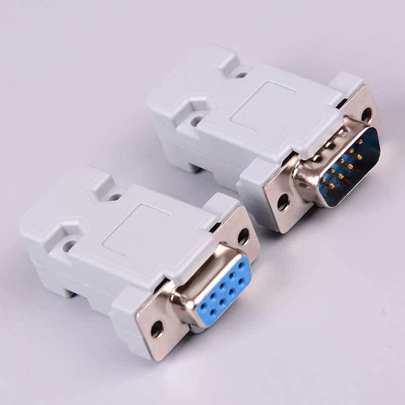 2sets 9 Pin Copper RS232 COM Adapter With Plastic Case RS232 - 图0