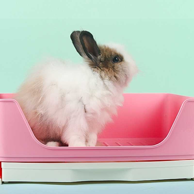 Large Rabbit Litter Box with Drawer Place Firmly Pet Bedpan - 图1