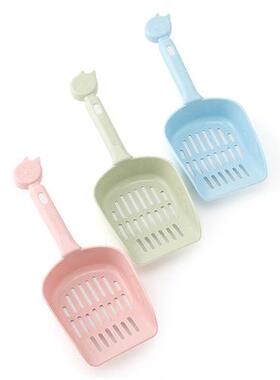 Candy-colored thickened cat litter scoop Hollow cat litter s