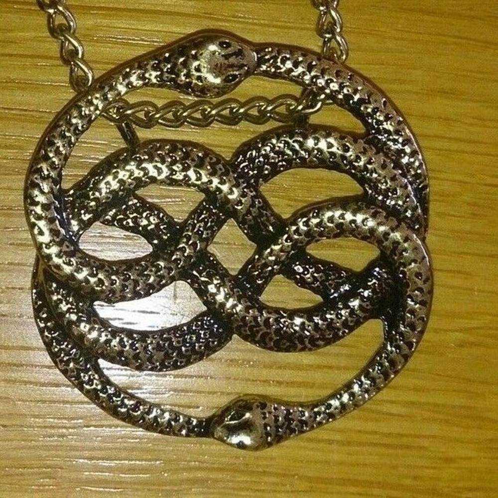 The Never Ending Story Style Auryn snake Pendant Necklace R - 图3