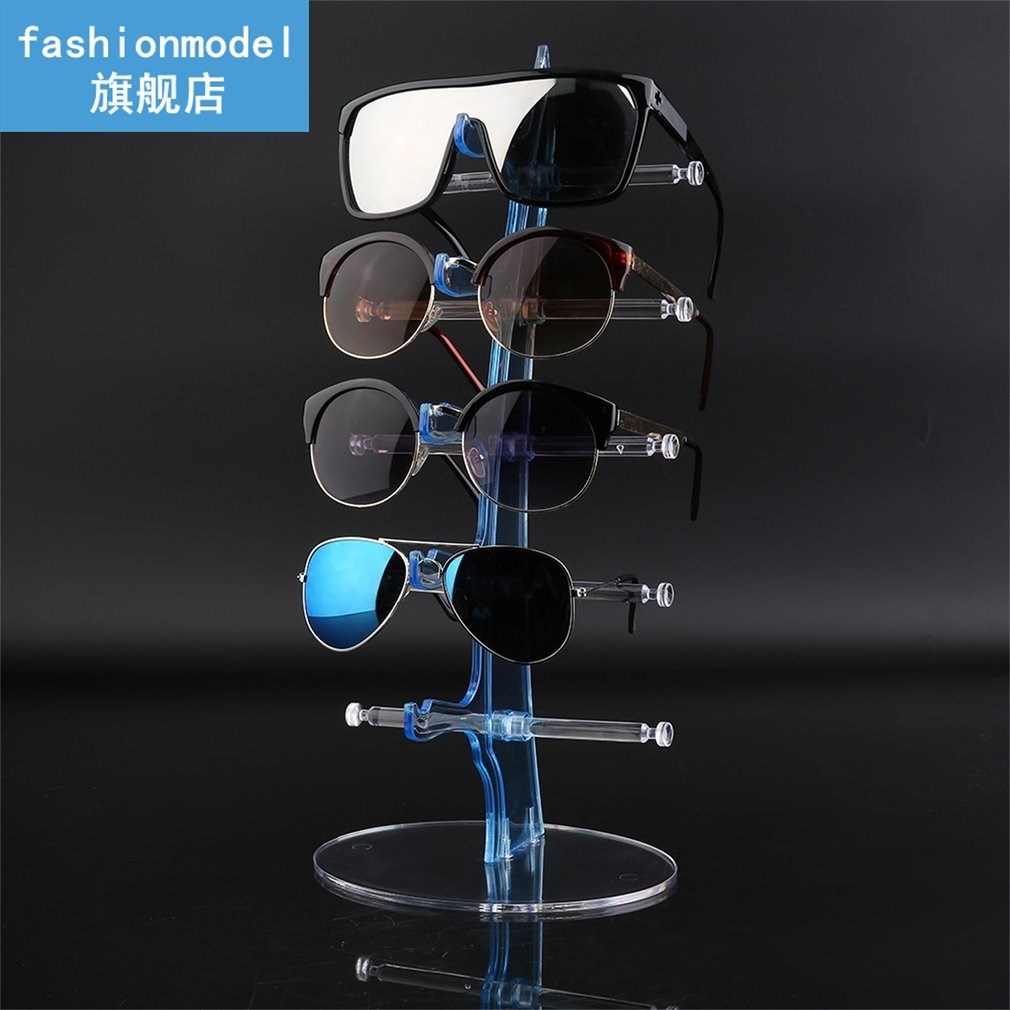 5 Layers Transparent Sunglasses Show Rack Holders Eyeglasses-图1