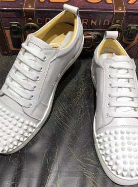 Red bottom shoes for men Fashion Brand Spikes Men's leat