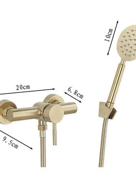 Bathroom Shower Faucet Set Wall Mounted Brushed Gold Shower