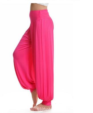 modal solid Long Pants Belly Dance pants Boho Wide Trousers - 图0