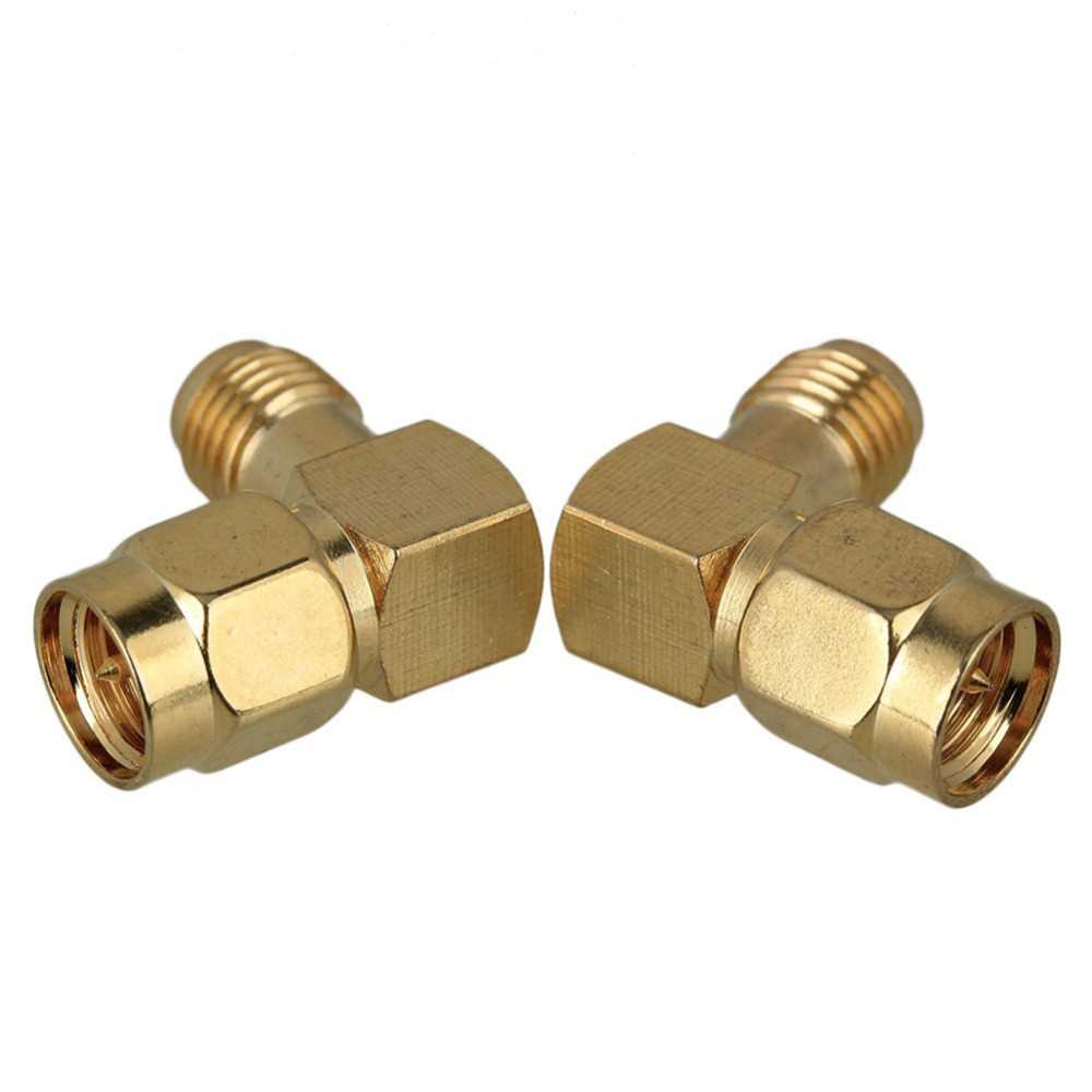 5Pcs SMA Male to RP SMA Female Connector 90 Degree Right Ang-图0