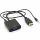 20PCS/lot HDMI to VGA audio converter adapter cable 适用于 P