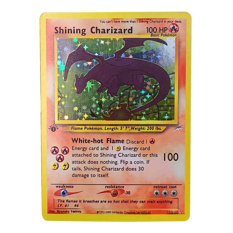 Pokemon Base Set 1996Years English Cards Game Pokemon Shinin-图0