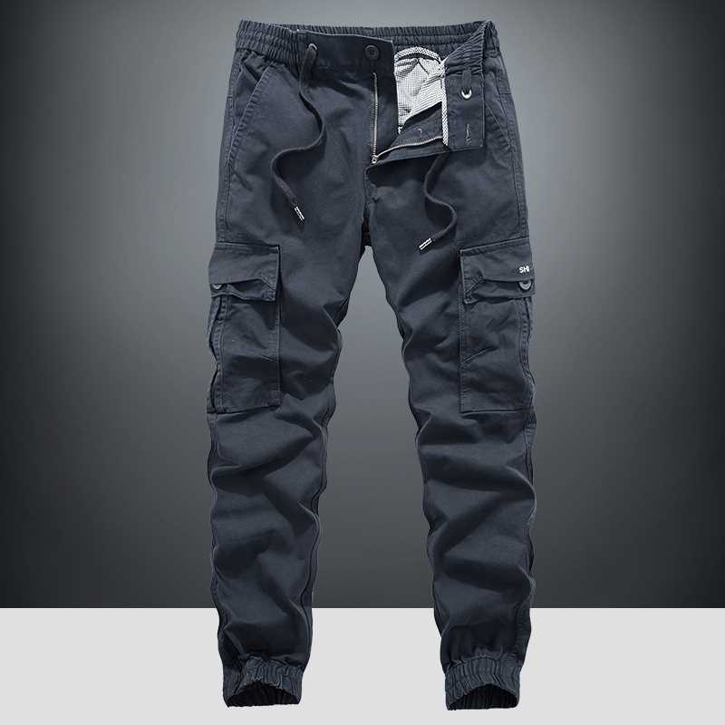 Mens Drawstring Pants Harajuku Cargo Trouser Sweatpants Male - 图2