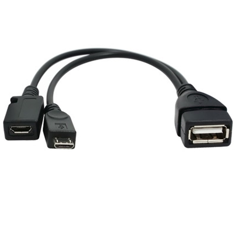 2 in 1 OTG Adapters micro usb male female to SB female cable - 图0