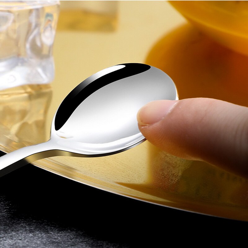 Stainless Steel Stirring Spoon Long Handle Tea Spoon Dessert - 图3