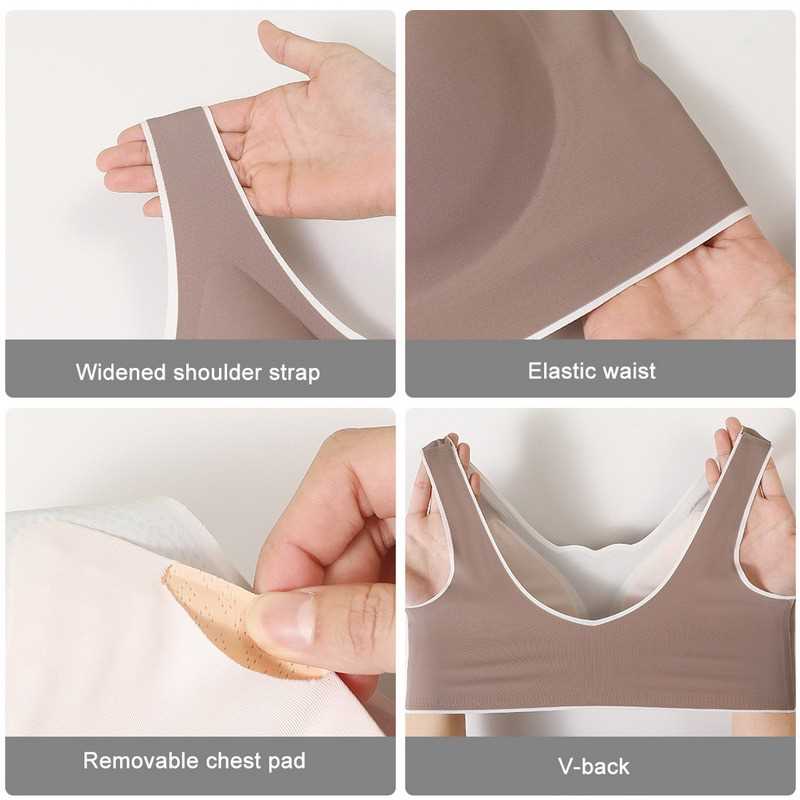 Full Cup Breathable Bralette Seamless Brassiere Bras for Wom - 图3