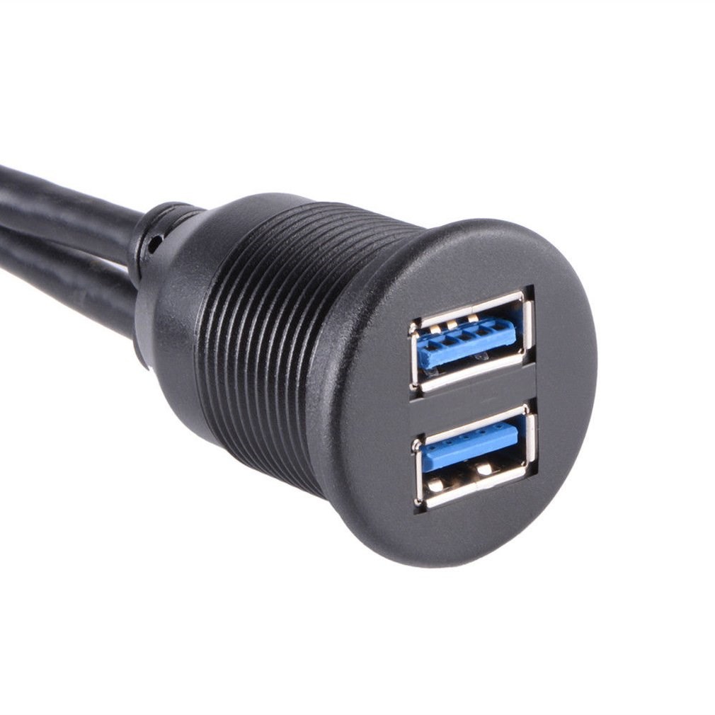 2 USB3.0 Ports MALE TO 2 FEMALE Extension cable Car Dash Pa - 图2