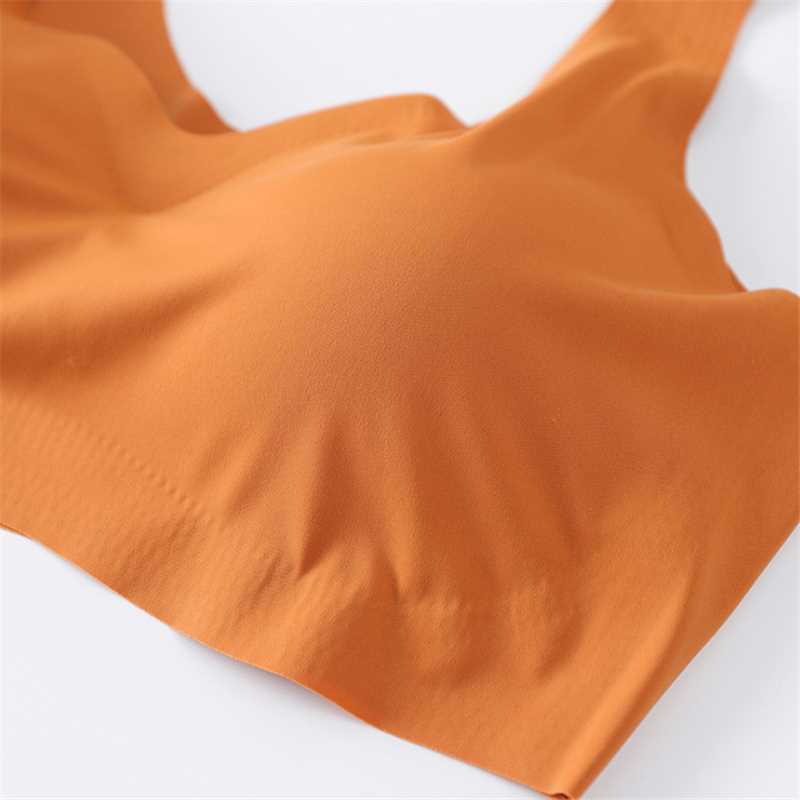 Ice Silk Bra Seamless Ve Bras Women Push Up Underwear Ling-图3