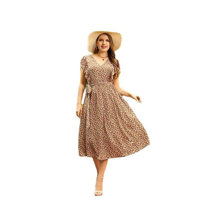 big plus size fat ladies Dress Women womens dresses Sundress-图3