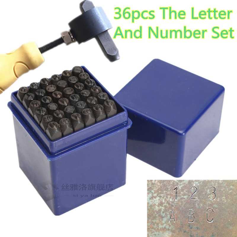 5mm(7/32) Alphabet Number 36Pcs Letter Number Punch Stamp S-图0