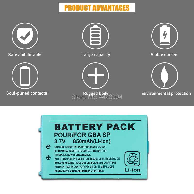 1PCS 3.7V 850mAh Rechargeable Lithium-ion Battery + Tool Pac - 图1