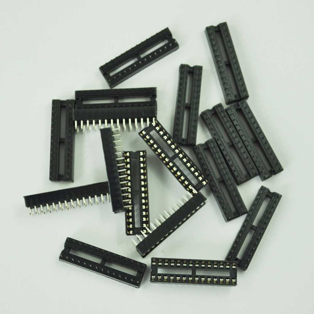 17 Pcs x 28 Pin DIP IC Sockets Adaptor Solder Type Socket - 图1