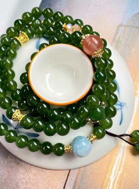 碧玉念珠软玉手持女款宗教首饰