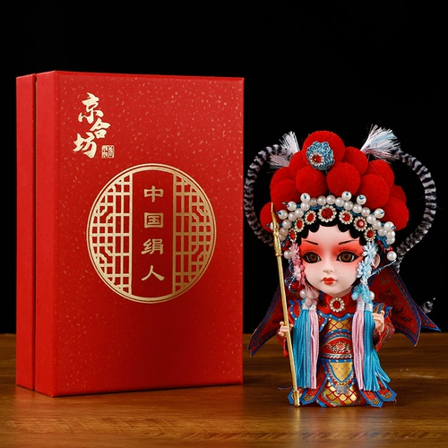 Mu guiying Silk Man Peking Opera Opera Permance Dornments Opera Doll Doll Pecijing Souvenir Souvenir Style Специальные подарки для иностранцев