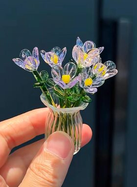 招财装饰铃兰花摆件办公室治愈花