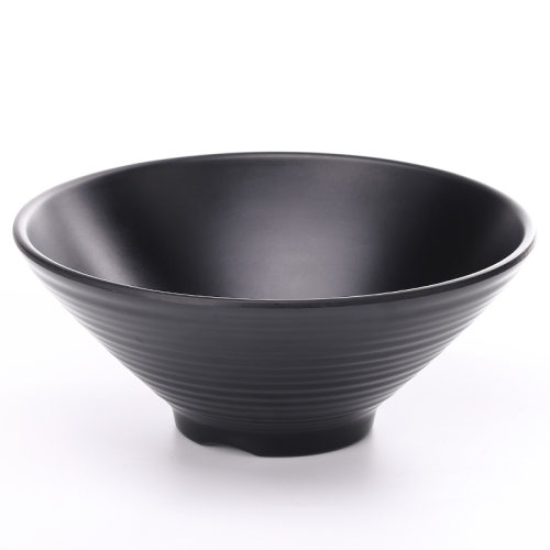 日式密胺餐具黑色麻辣烫碗大碗磨砂面碗面馆专用汤碗塑料耐摔商用 - 图3