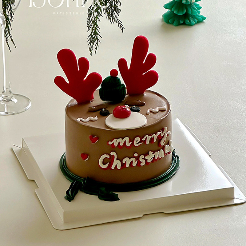 2024圣诞节可爱围巾雪人麋鹿蛋糕装饰毛线圣诞帽红色鹿角造型插件,淘宝优惠券,粉丝福利购,淘宝优惠卷