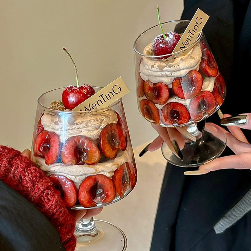 浪漫高脚杯车厘子蛋糕装饰生日蛋糕杯白兰地杯水果甜品草莓红酒杯,淘宝优惠券,粉丝福利购,淘宝优惠卷