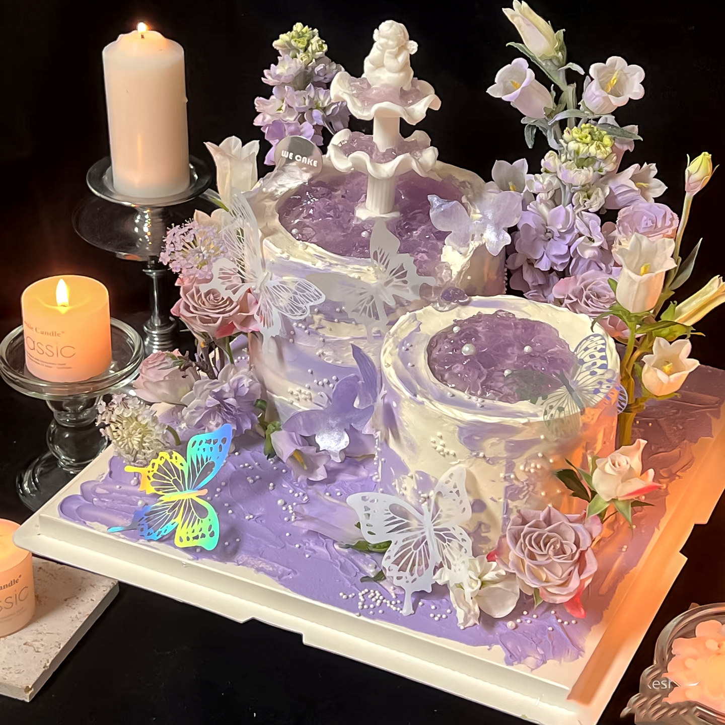 浪漫仙女生日鲜花许愿池蛋糕装饰爱心小天使玫瑰许愿柱子告白女神,淘宝优惠券,粉丝福利购,淘宝优惠卷