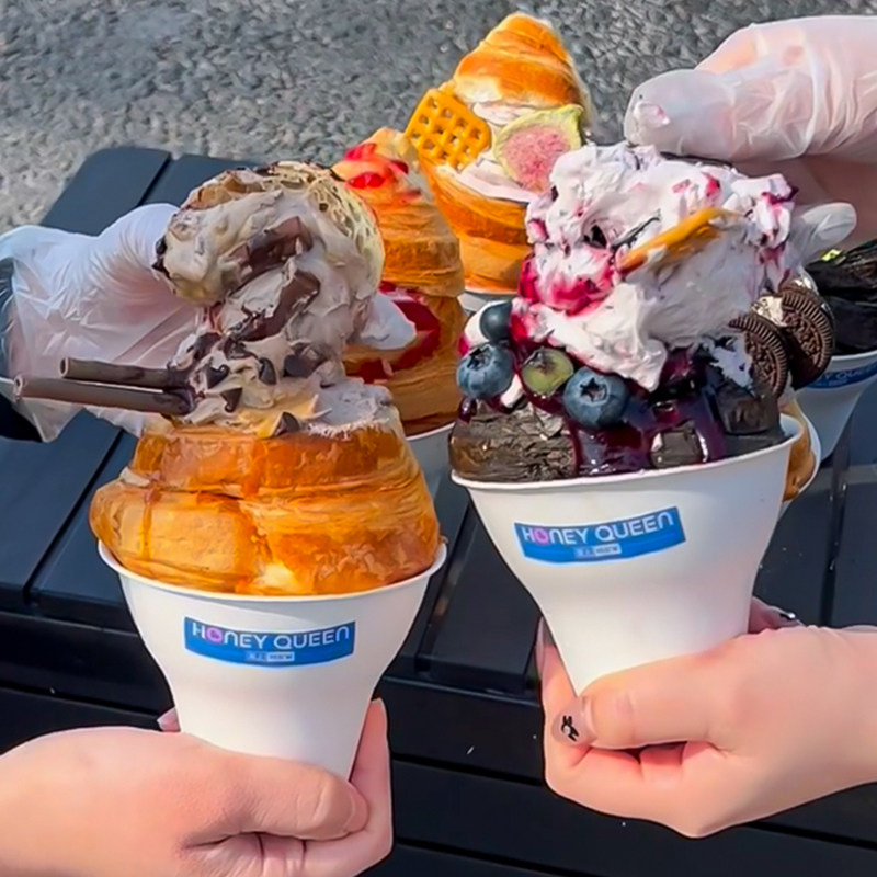 爆款春游夏日户外野餐聚会奶油可颂手握杯小蛋糕水果饼干杯子甜品,淘宝优惠券,粉丝福利购,淘宝优惠卷