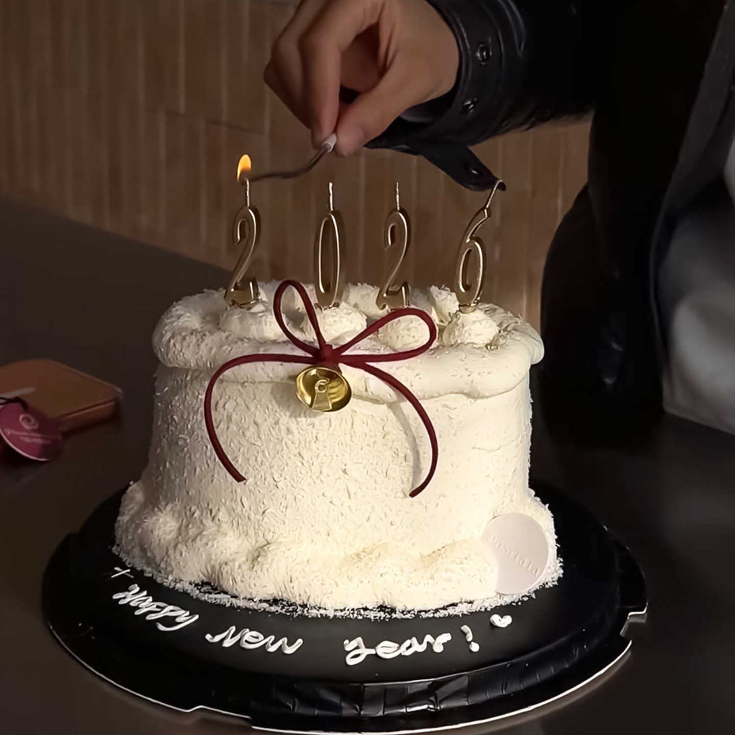 简约2026新年跨年迷你数字蜡烛蛋糕装饰DIY蝴蝶结丝带小铃铛装扮,淘宝优惠券,粉丝福利购,淘宝优惠卷