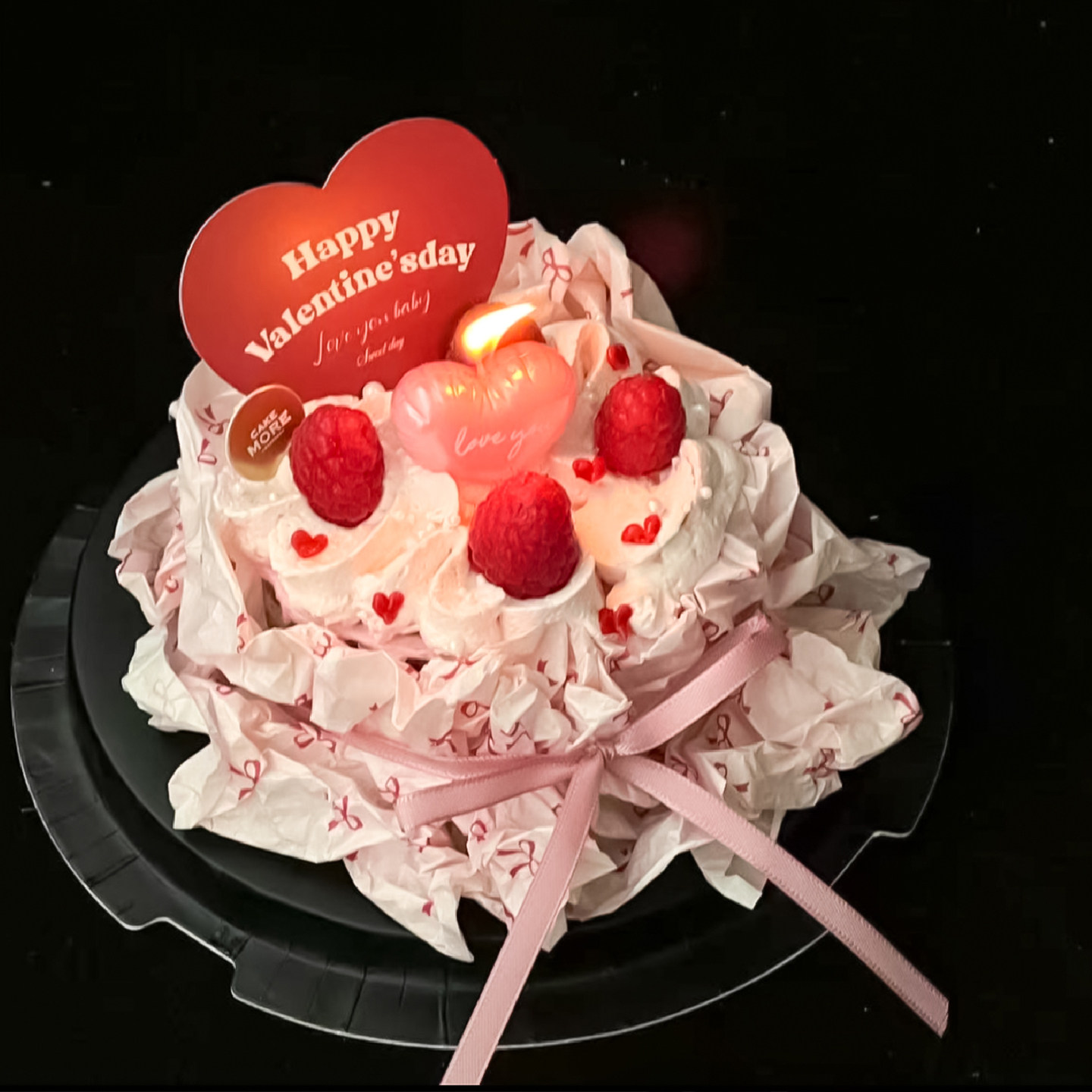 2.14情人节仪式感草莓巴斯克蛋糕装饰DIY花束蝴蝶结包装纸爱心卡,淘宝优惠券,粉丝福利购,淘宝优惠卷