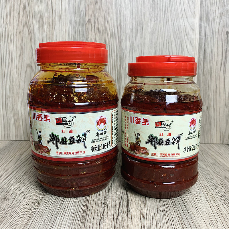 正宗巧酿坊红油郫县豆瓣酱1.05kg/500g 四川辣椒酱 川菜调料家用 - 图0