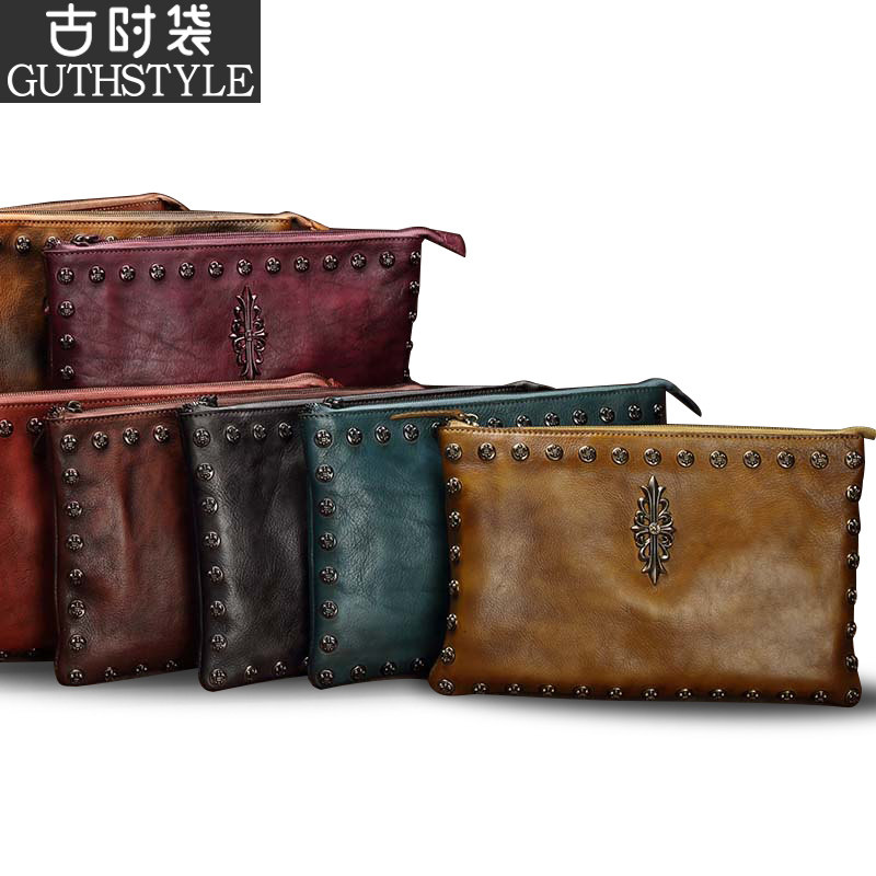 男士手工皮包头层牛皮手抓包斜挎包 古时袋男士包袋