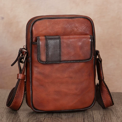 Ретро мужская барсетка, кожаная небольшая сумка, сумка через плечо, сумка на одно плечо, воловья кожа, из натуральной кожи