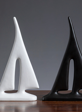 陶瓷帆船北欧客厅酒柜电视柜摆件