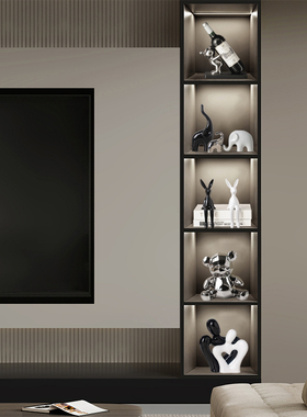 豪华四件套酒柜客厅摆件