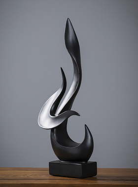 北欧风饰品电视柜抽象火焰摆件