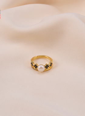 新款时尚简约滴油花朵开口戒指