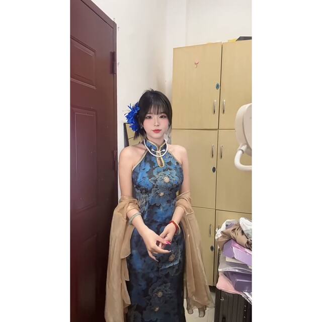 ຊຸດແມ່ຍິງ summer ໃຫມ່ແບບຈີນແບບແຫ່ງຊາດປັບປຸງແອວ elegant cheongsam dress temperament skirt ຍາວປ້ອງກັນແດດ cardigan