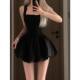 ແບບຝຣັ່ງ lady Royal sister suspender waist bud short skirt summer niche design backless puffy dress ສໍາລັບແມ່ຍິງ