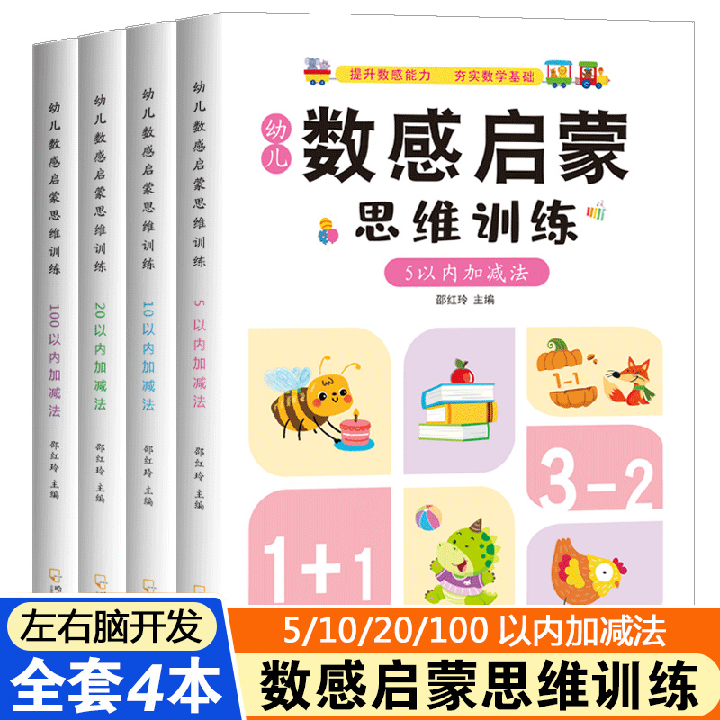 20以内加减法天天练数感启蒙思维逻辑训练书幼小衔接每日一练数学练习册5/10/100以内进位退位加减法幼儿园小中大班学前班数学教材 - 图2