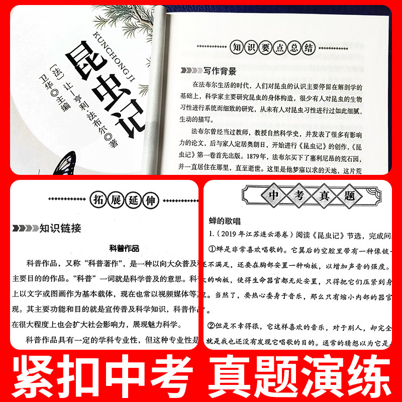 经典常谈和钢铁是怎样炼成的昆虫记朱自清初中必读正版原著完整版八年级下册阅读名著书籍人教版语文初二8下课外书红星照耀中国上
